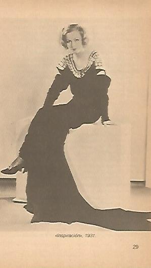LAMINA 16011: Greta Garbo en Inspiracion