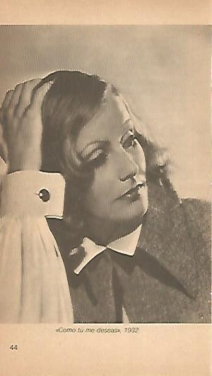 LAMINA 16018: Greta Garbo en Como tu me deseas