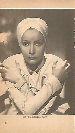 LAMINA 16021: Greta Garbo en El velo pintado