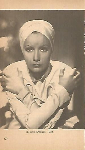 LAMINA 16021: Greta Garbo en El velo pintado