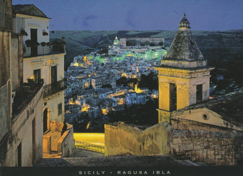 POSTAL B13135: SICILIA: VISTA NOCTURNA