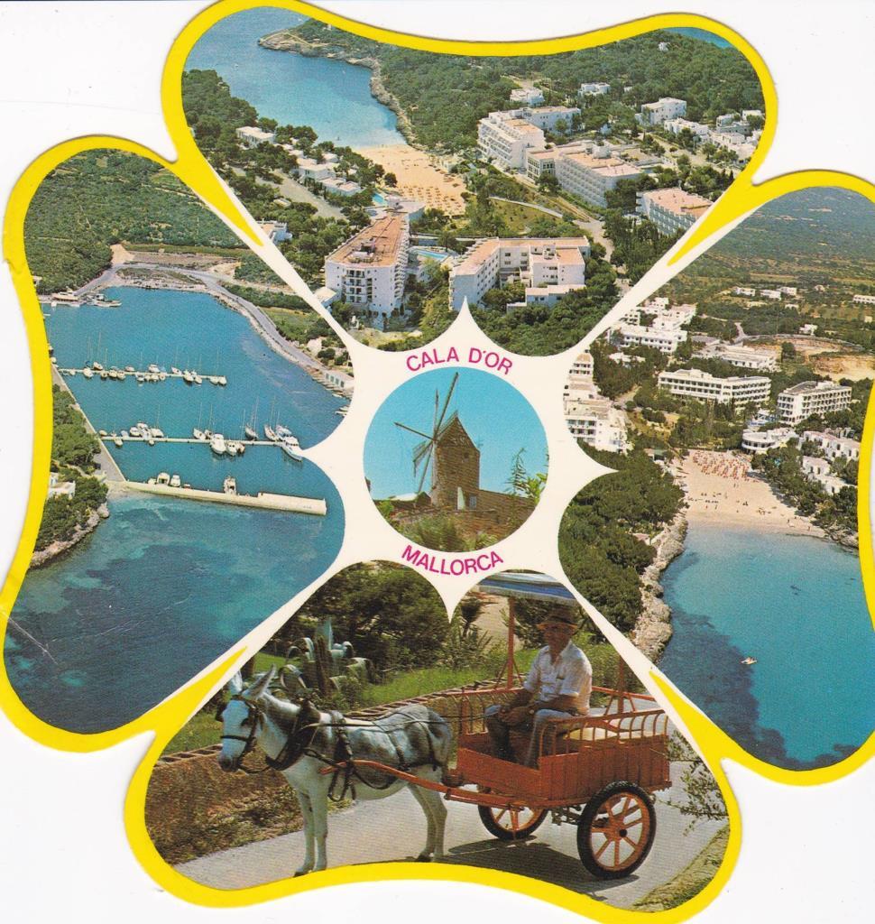 POSTAL B13169: POSTAL EN FORMA DE FLOR. CALA MILLOR. MALLORCA: DIVERSOS ASPECTOS
