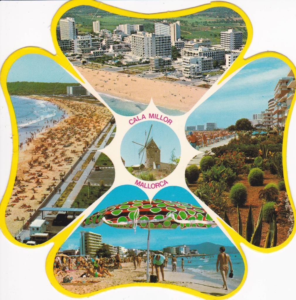 POSTAL B13167: POSTAL EN FORMA DE FLOR. CALA MILLOR. MALLORCA: DIVERSOS ASPECTOS