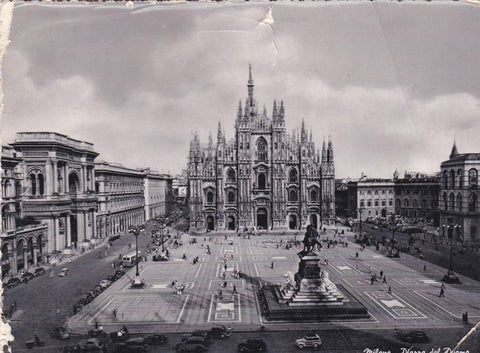 POSTAL B13186: MILAN. IL DUOMO. BLANCO Y NEGRO