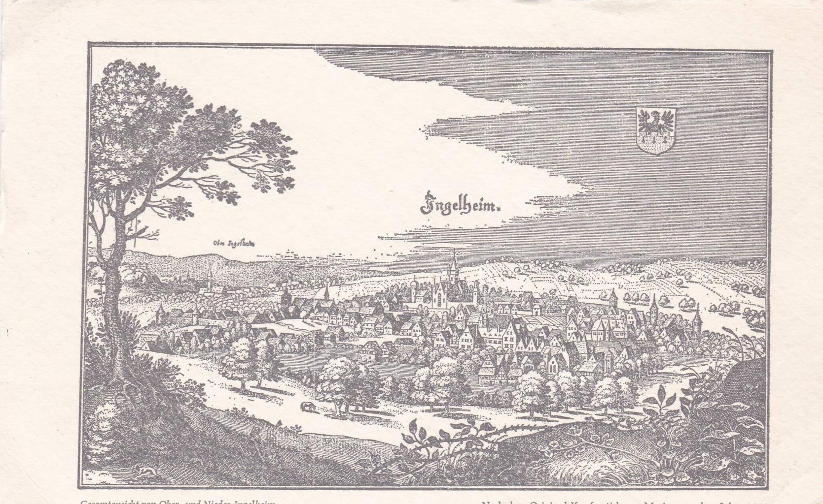 POSTAL B12952: MAPA ILUSTRADO CIUDAD DE NIEDEN