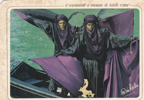 POSTAL B12962: VENECIA: DISFRACES DE CARNAVAL