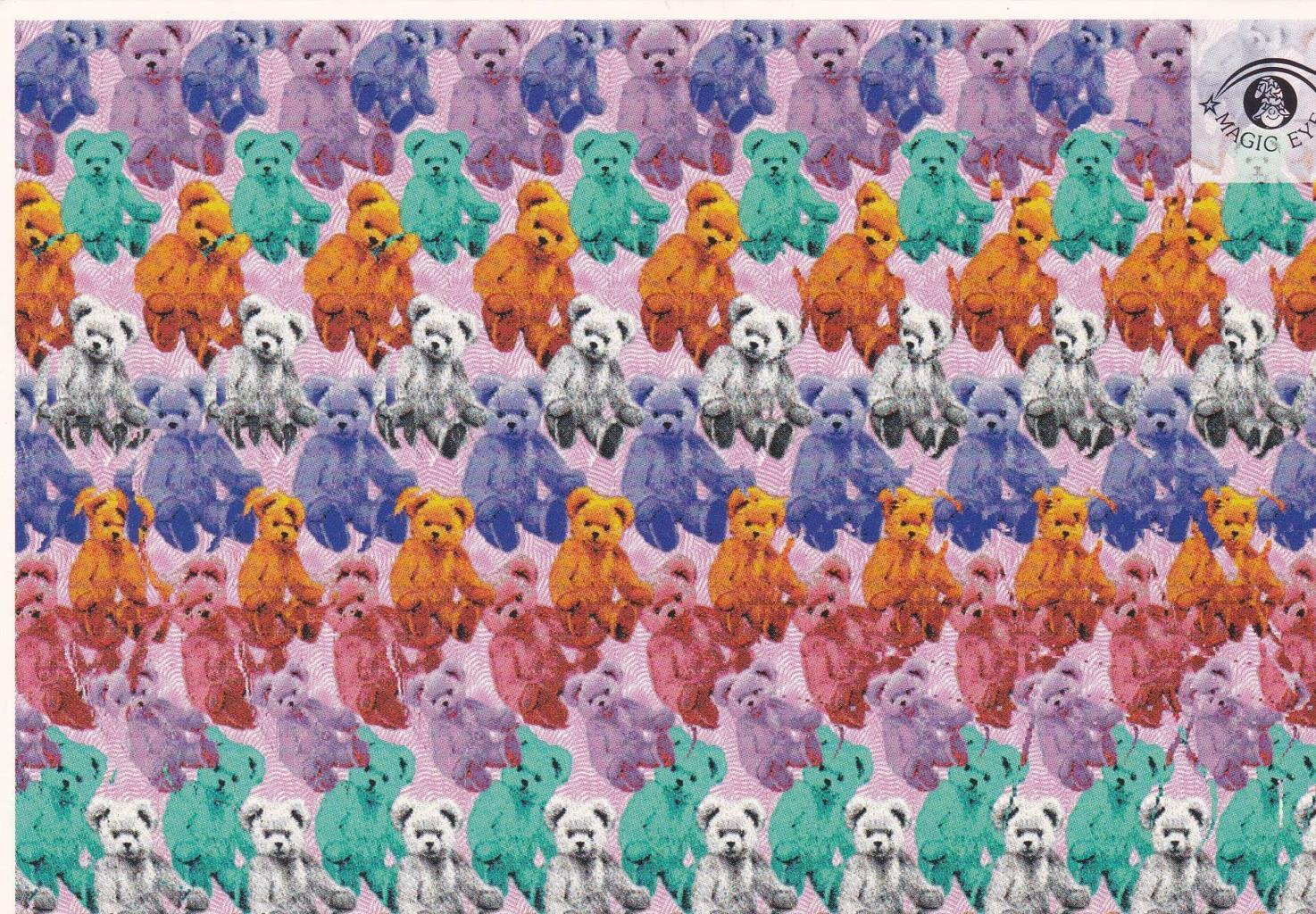 POSTAL B13024: MAGIC EYE: IMAGEN OCULTA. DIVERSOS ASPECTOS