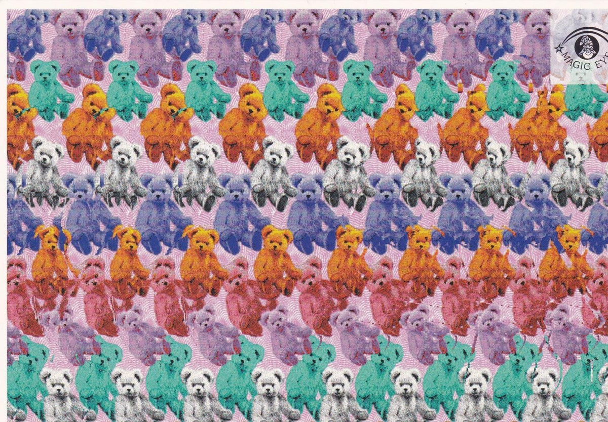 POSTAL B13024: MAGIC EYE: IMAGEN OCULTA. DIVERSOS ASPECTOS