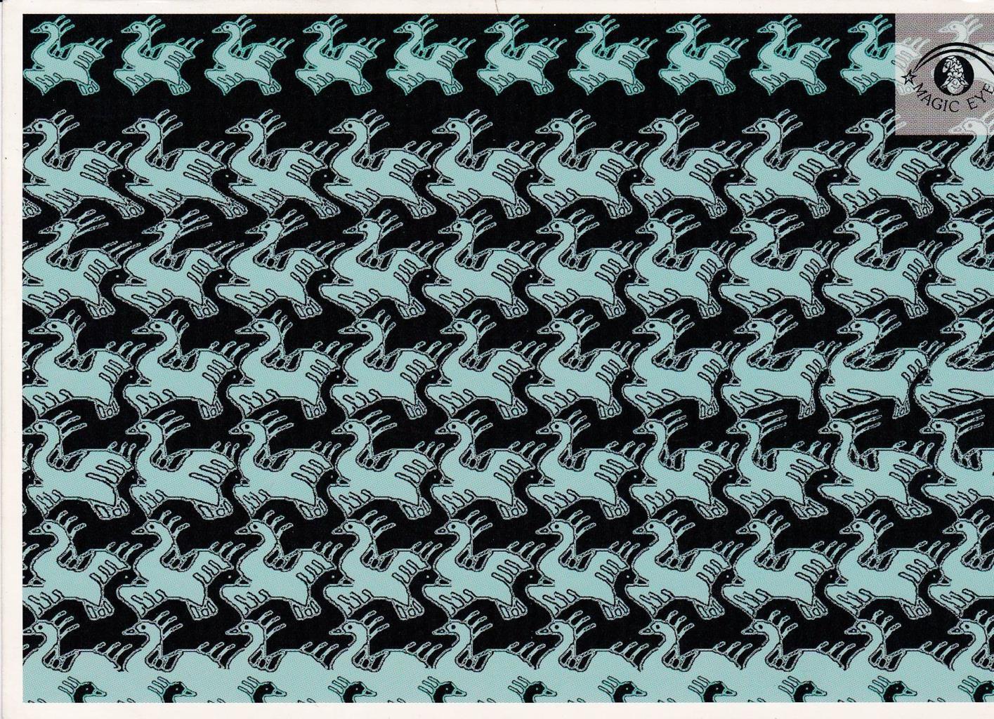 POSTAL B13023: MAGIC EYE: IMAGEN OCULTA. DIVERSOS ASPECTOS