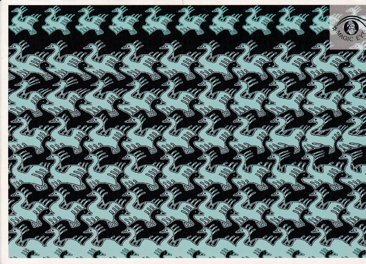 POSTAL B13023: MAGIC EYE: IMAGEN OCULTA. DIVERSOS ASPECTOS