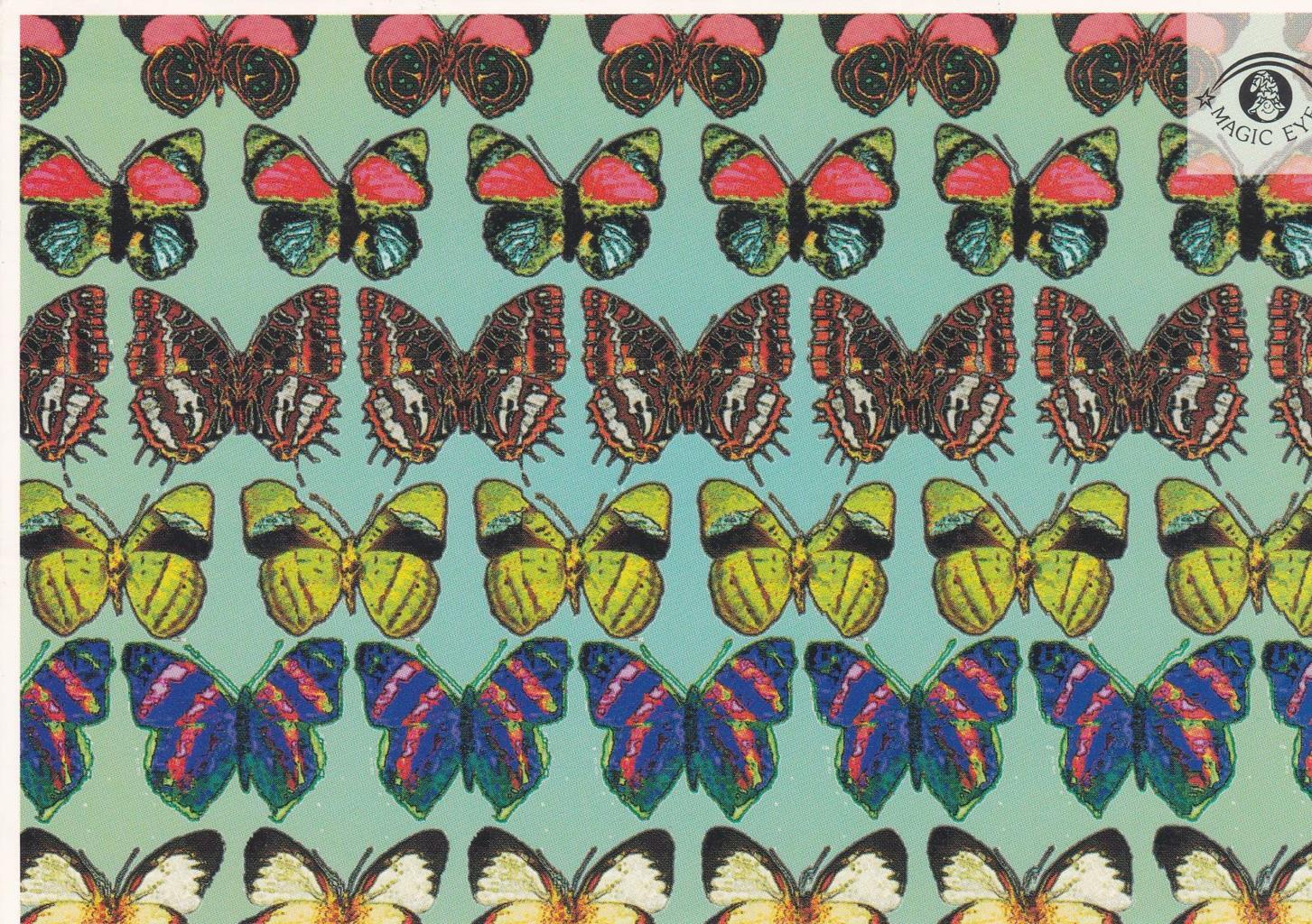POSTAL B13030: MAGIC EYE: IMAGEN OCULTA. DIVERSOS ASPECTOS