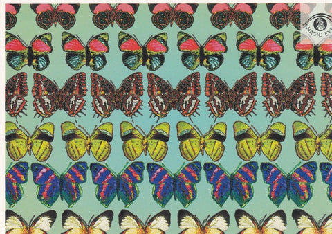 POSTAL B13030: MAGIC EYE: IMAGEN OCULTA. DIVERSOS ASPECTOS