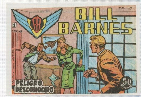 Ficha tebeo numerada 483: Bill Barnes, edit Rollan (dibujo Buylla)