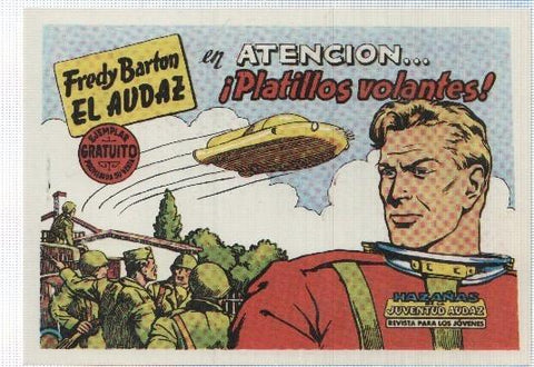 Ficha tebeo numerada 492: Fredy Barton el audaz, edit Valenciana (dibujo F.Cabedo)