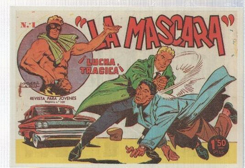Ficha tebeo numerada 503: La Mascara, edit Creo (dibujo Gonzalez Alacreu)