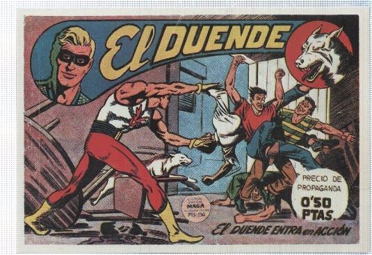 Ficha tebeo numerada 509: El Duende, edit Maga (dibujo Serrano)