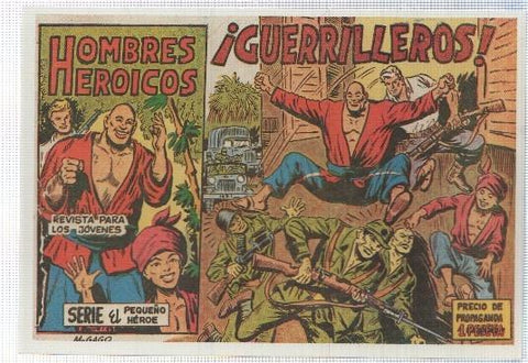 Ficha tebeo numerada 510: Hombres Heroicos, edit Maga (dibujo Manuel Gago)