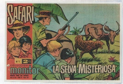Ficha tebeo numerada 525: Safari, edit Ibero Mundial (dibujo Claudio Tinoco)