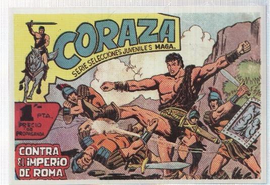 Ficha tebeo numerada 529: Coraza, edit Maga (dibujo Lopez Fajardo)