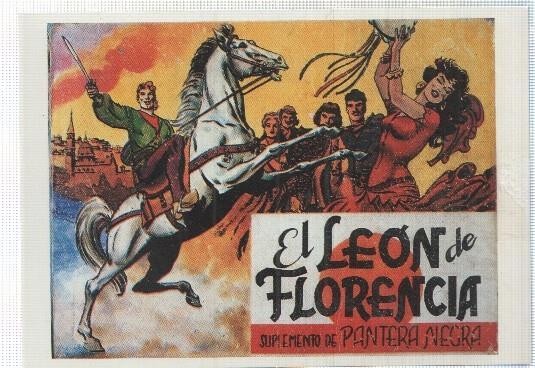 Ficha tebeo numerada 535: El Leon de Florencia, album, edit Maga (dibujo Miguel Quesada)