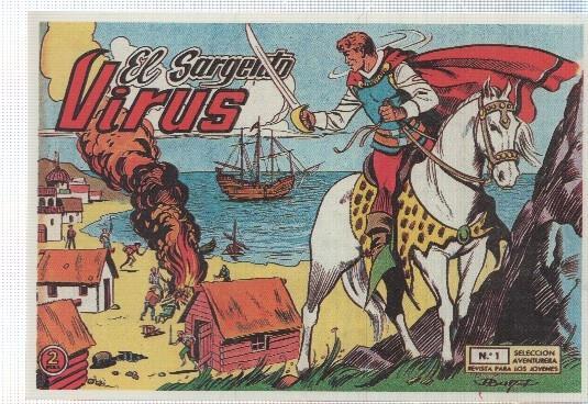 Ficha tebeo numerada 539: El sargento virus, edit Valenciana (dibujo Ibañez)
