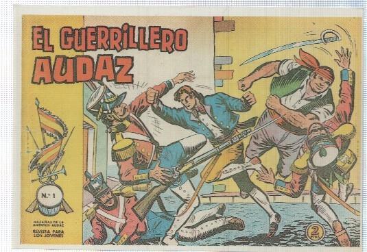 Ficha tebeo numerada 541: El Guerrillero Audaz, edit Valenciana (dibujo Manuel Gago)
