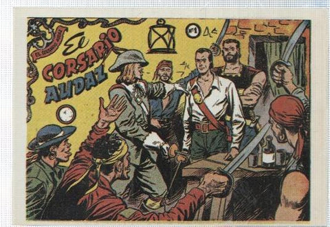 Ficha tebeo numerada 550: El Corsario Audaz, edit Ricart (dibujo Giralt)
