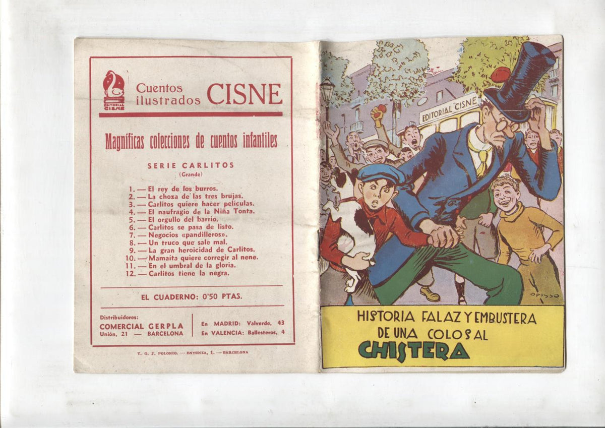 Historia falaz y embustera de una colosal Chistera, ilustraciones de Opisso