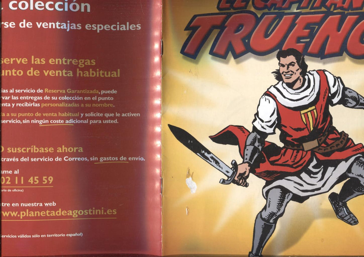 Folleto propaganda editorial de Las Aventuras de El Capitan Trueno de Planeta