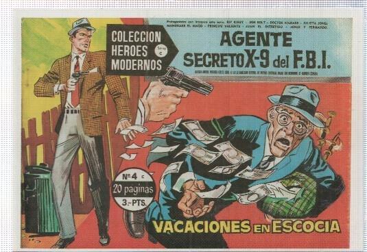 Ficha tebeo numerada 555: Agente Secreto X 9 serie C de dolar