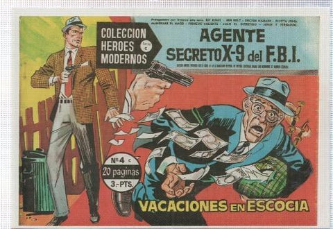 Ficha tebeo numerada 555: Agente Secreto X 9 serie C de dolar