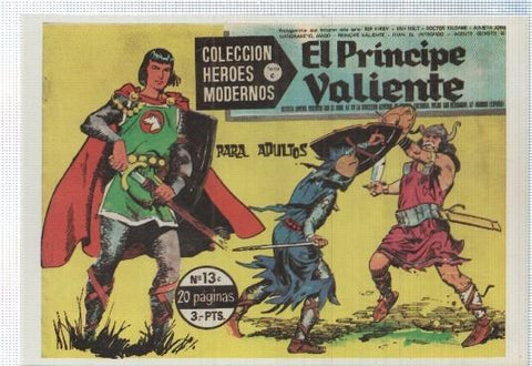 Ficha tebeo numerada 562: El Principe Valiente serie C de dolar