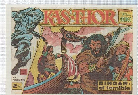 Ficha tebeo numerada 571: Kas-Thor el vikingo, edit Maga, dibujos de Don lawrence