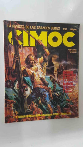 Revista: Cimoc num 32 - La ultima prueba de el Mercenario por Vicente Segrelles, Marvin el detective de Milazzo y Berardi