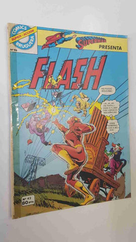 Super-Accion: Superman presenta num 42 - Flash, la chica con supercerebro. Coleccion Comics Bruguera 98