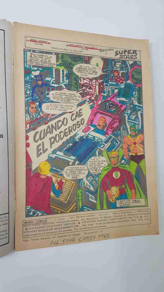 Mundi Comics: Super Stars v. 1, num 03 - Cuando cae el poderoso (el anterior dueño ha coloreado la pagina 3)