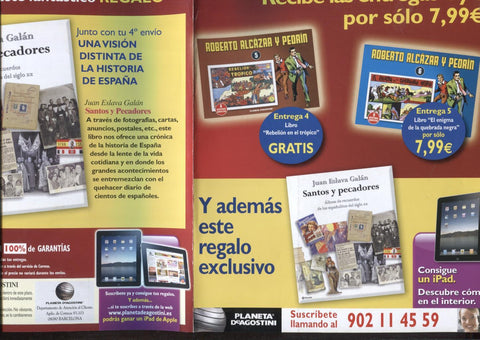 Folleto propaganda publicacion Roberto Alcazar  de editorial Planeta