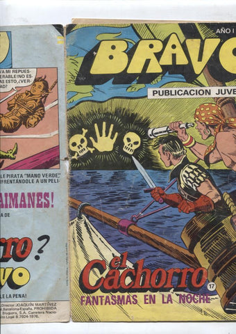 El Cachorro serie Bravo numero 17: Fantasmas en la noche (numerado 3 en interior, AVIEJADO)