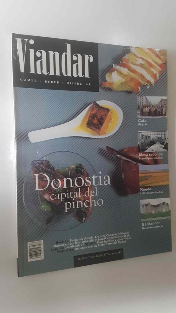 Revista Viandar num 17: año III, mayo 2001 - Donostia capital del pincho, La Torre del Remei - placeres en la Cerdenya