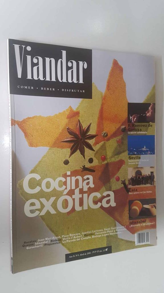 Revista Viandar num 05: año II, abril 2000 - Cocina exotica, Sevilla gastronomia y fiesta en Semana Santa, Queso Idiazabal