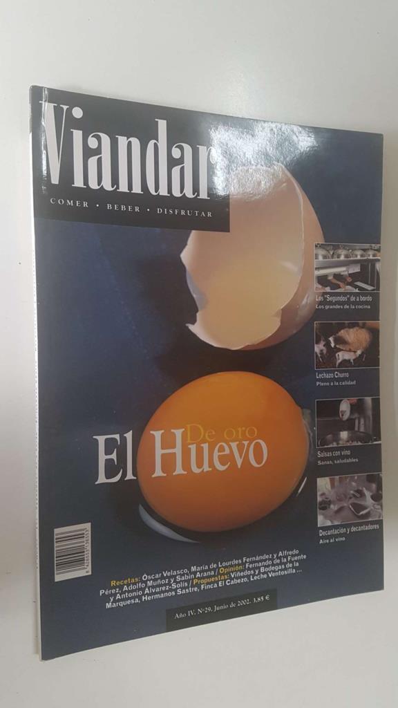 Revista Viandar num 29: año IV, junio 2002. Salsas con vino, El huevo su importancia en la alimentacion, El lechazo Churro