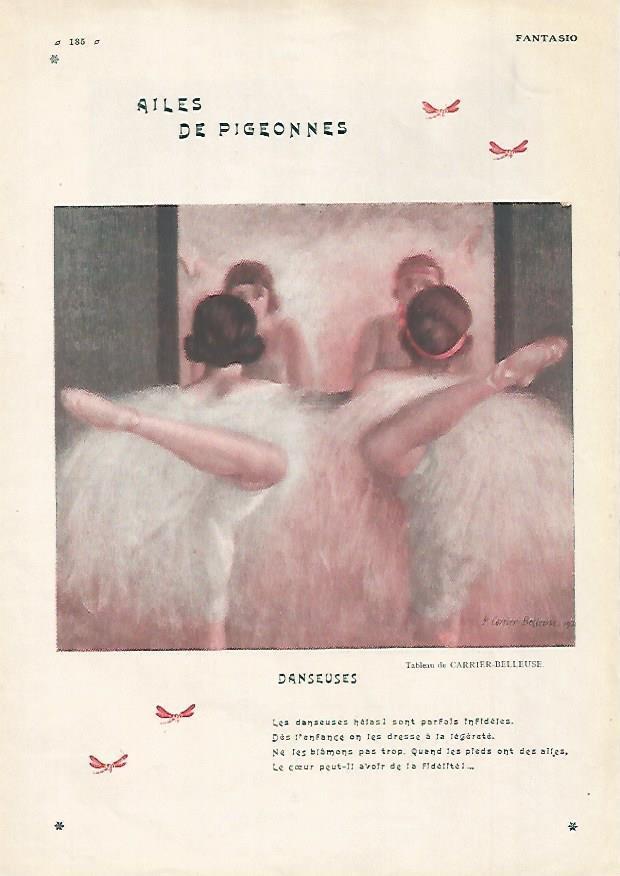 LAMINA 17793:Danseuses. Dibujo de Carrier-Belleuse