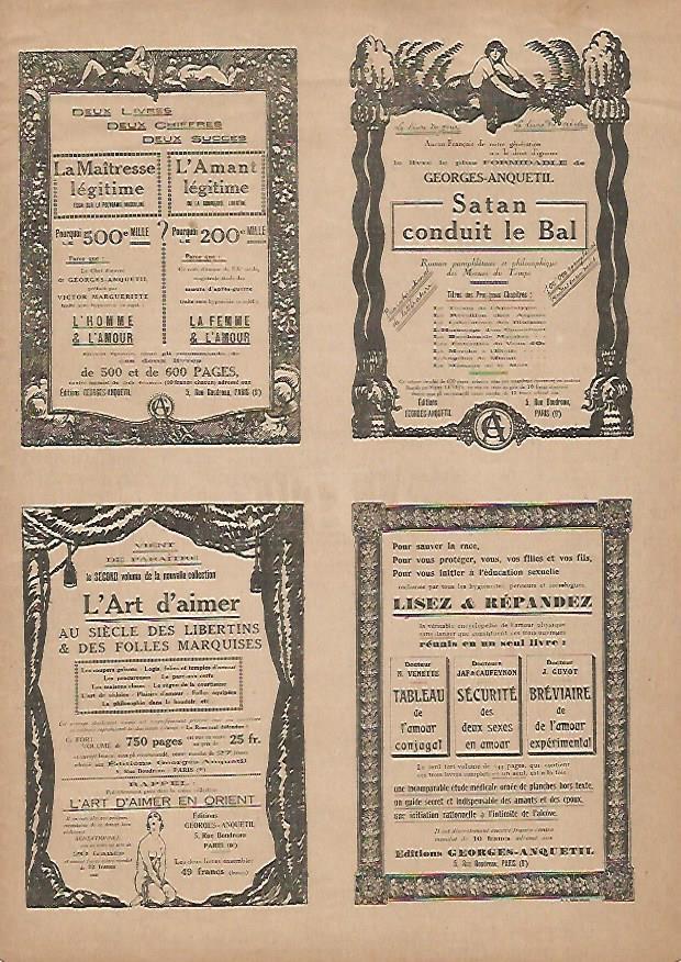 LAMINA 17781: Publicidad de libros de la editorial Georges Anquetil