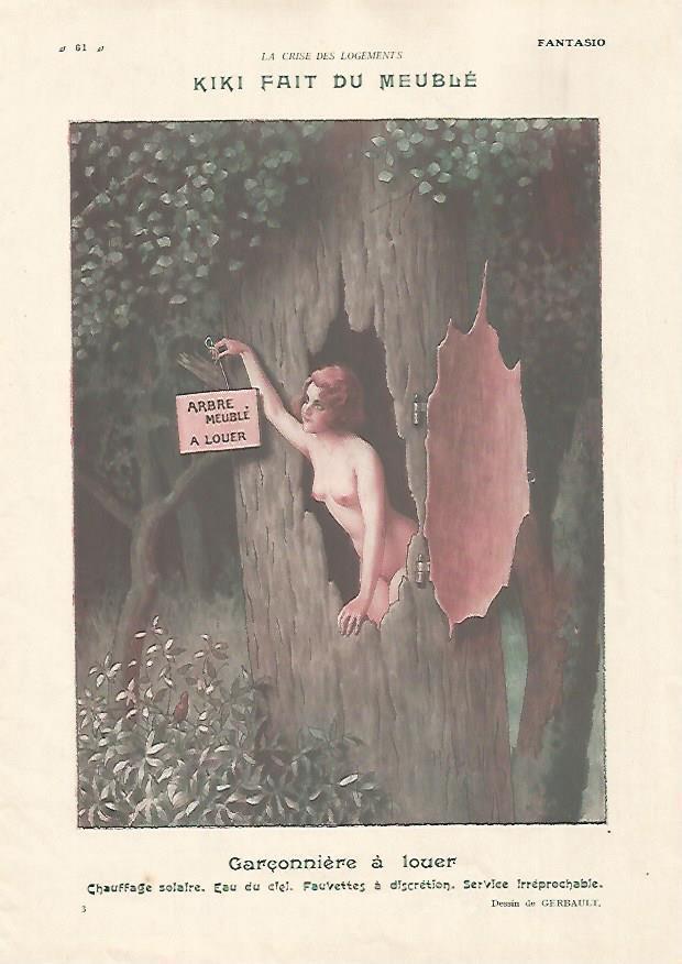 LAMINA 17805: Kiki fait du meuble. Dibujo de Gerbault