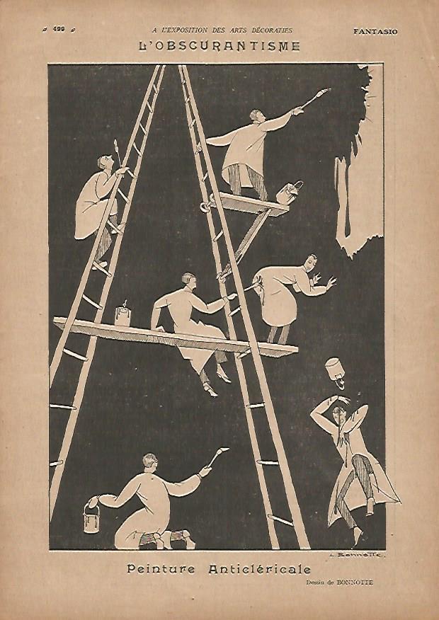 LAMINA 17833: L'obscurantisme. Dibujo de Bonnotte