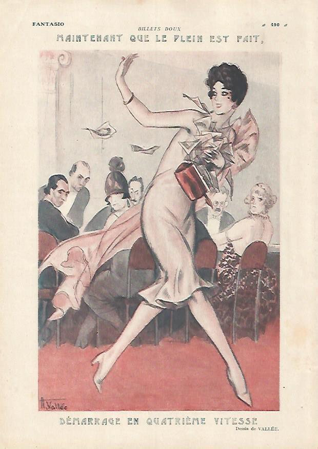 LAMINA 17829: Billeets doux. Dibujo de Vallee