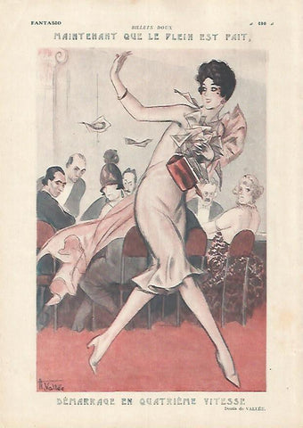 LAMINA 17829: Billeets doux. Dibujo de Vallee