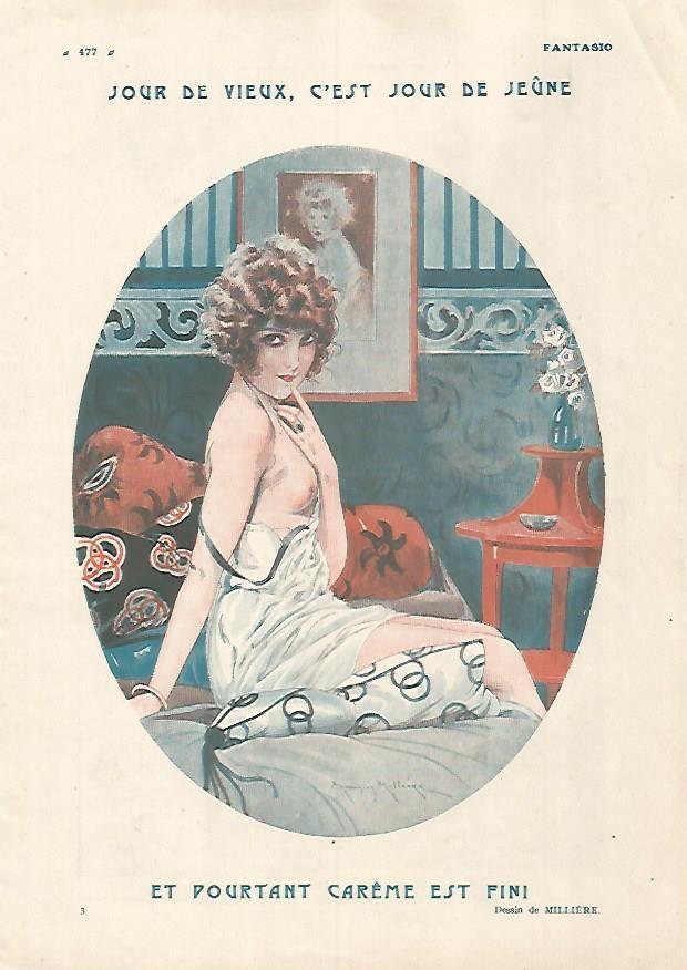 LAMINA 17823: Jour de Vieux. Dibujo de Milliere