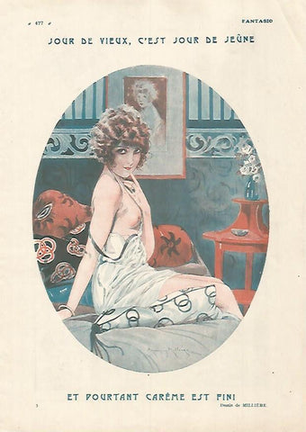 LAMINA 17823: Jour de Vieux. Dibujo de Milliere