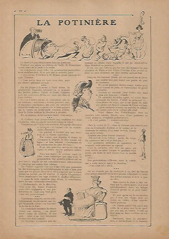 LAMINA 17813: La Potiniere. Escrito que continua en trasera